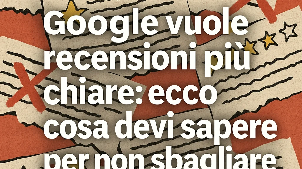 Google vuole recensioni più chiare ecco cosa devi sapere per non sbagliare