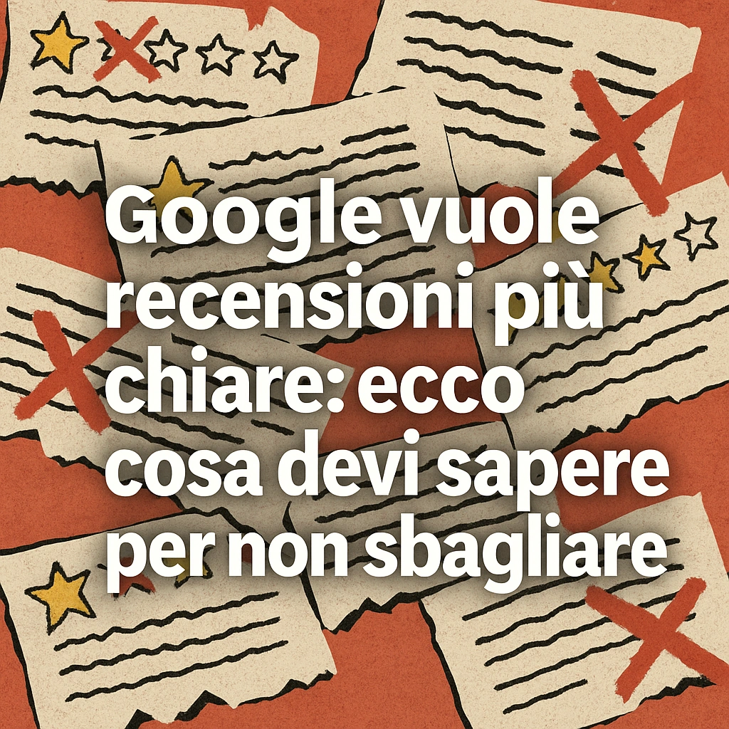 Google vuole recensioni più chiare ecco cosa devi sapere per non sbagliare