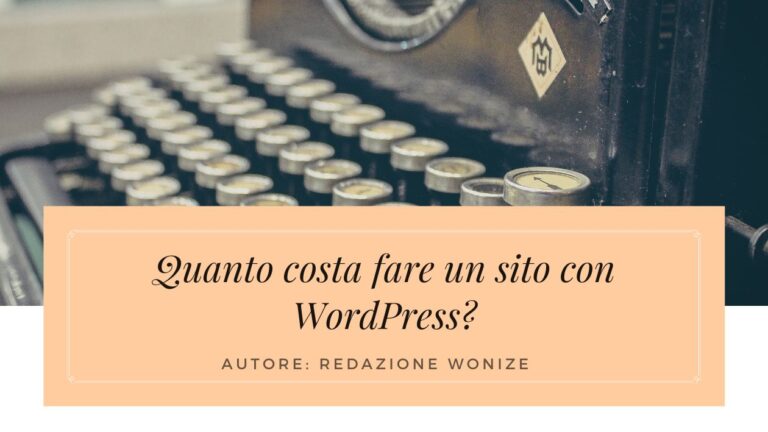 Quanto costa fare un sito con WordPress?