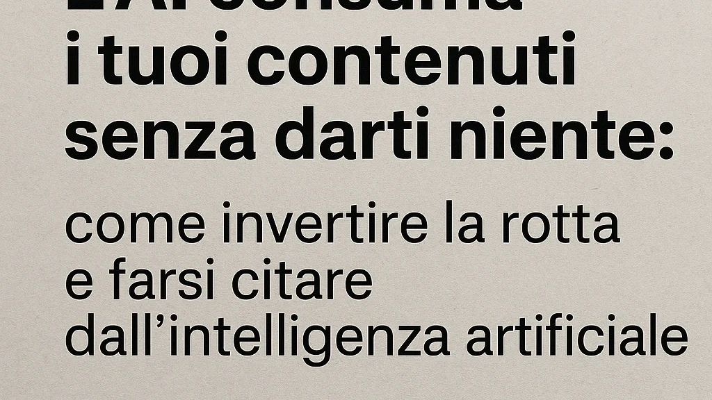 Ai consuma i tuoi contenuti