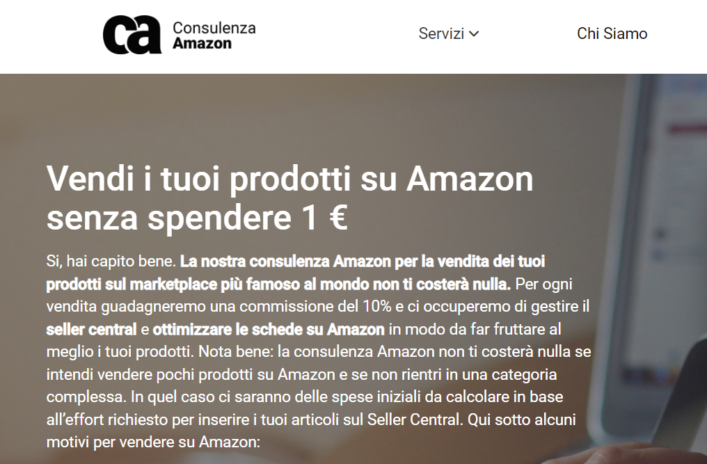 consulenza Amazon sito web