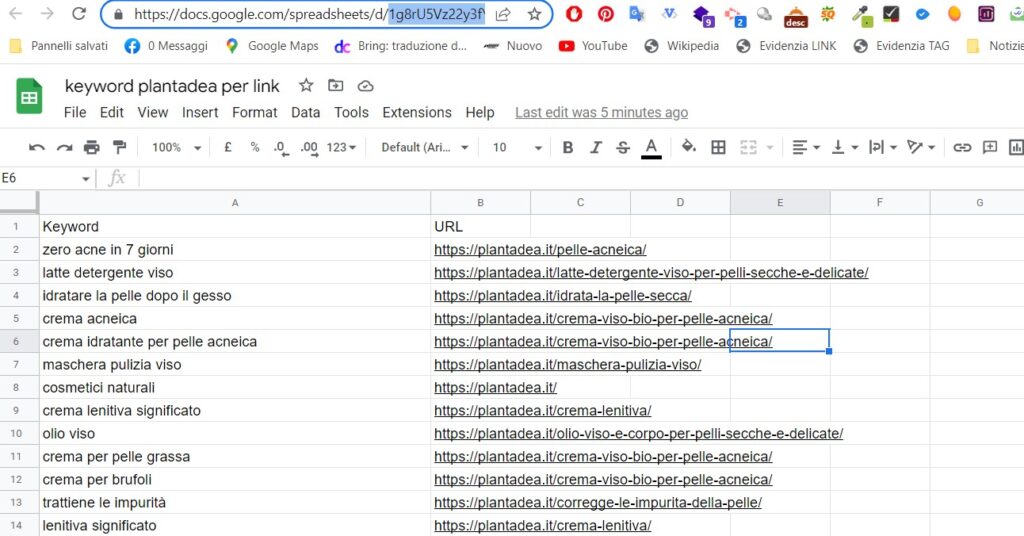 automazione link interni articolo