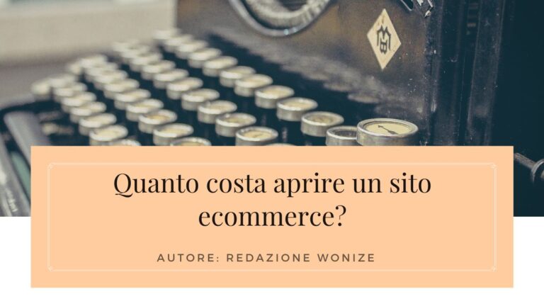 Quanto costa aprire un ecommerce?