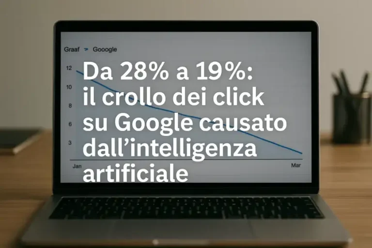 Da 28% a 19%: il crollo dei click su Google causato dall’intelligenza artificiale