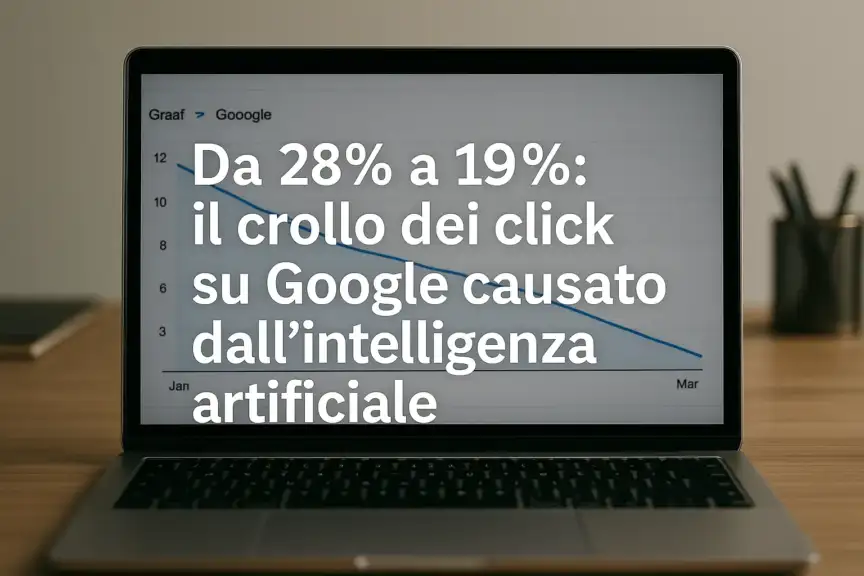 crollo dei click su Google causato dall'intelligenza artificiale