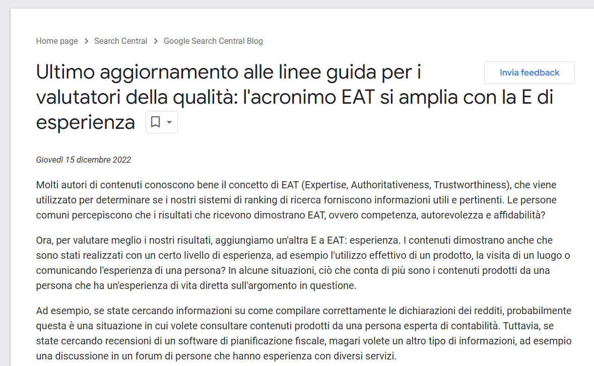 E-E-A-T Google
