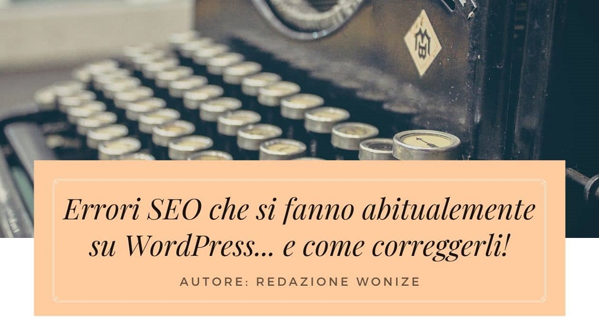 errori SEO WordPress