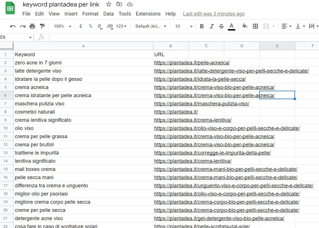 automazione link interni articolo