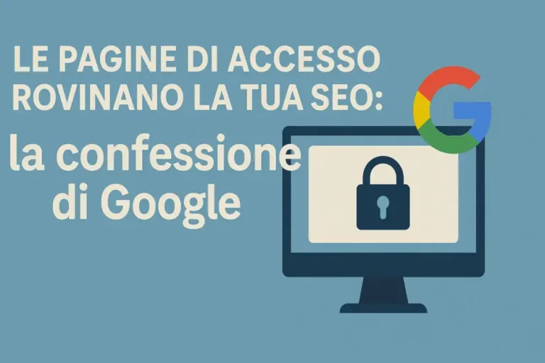 Le pagine di accesso rovinano la tua SEO: la confessione di Google