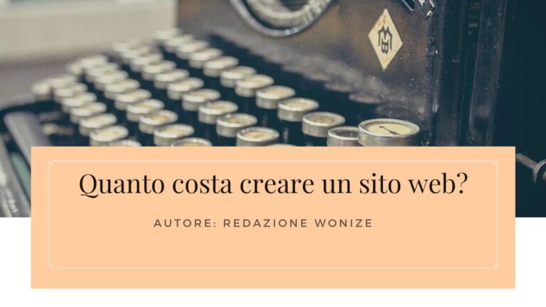 Quanto costa creare un sito web?