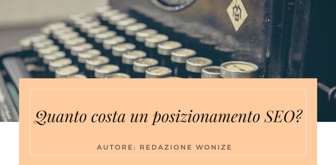 quanto costa un posizionamento SEO