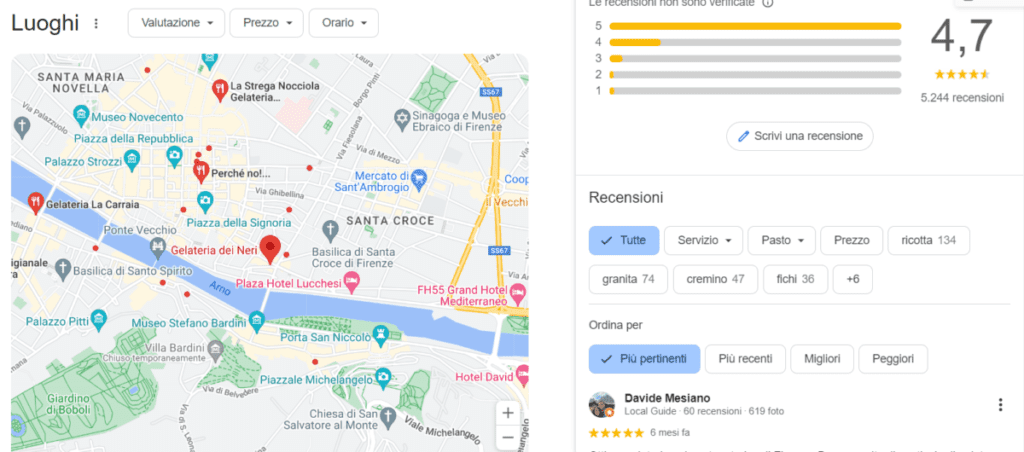 recensioni local SEO