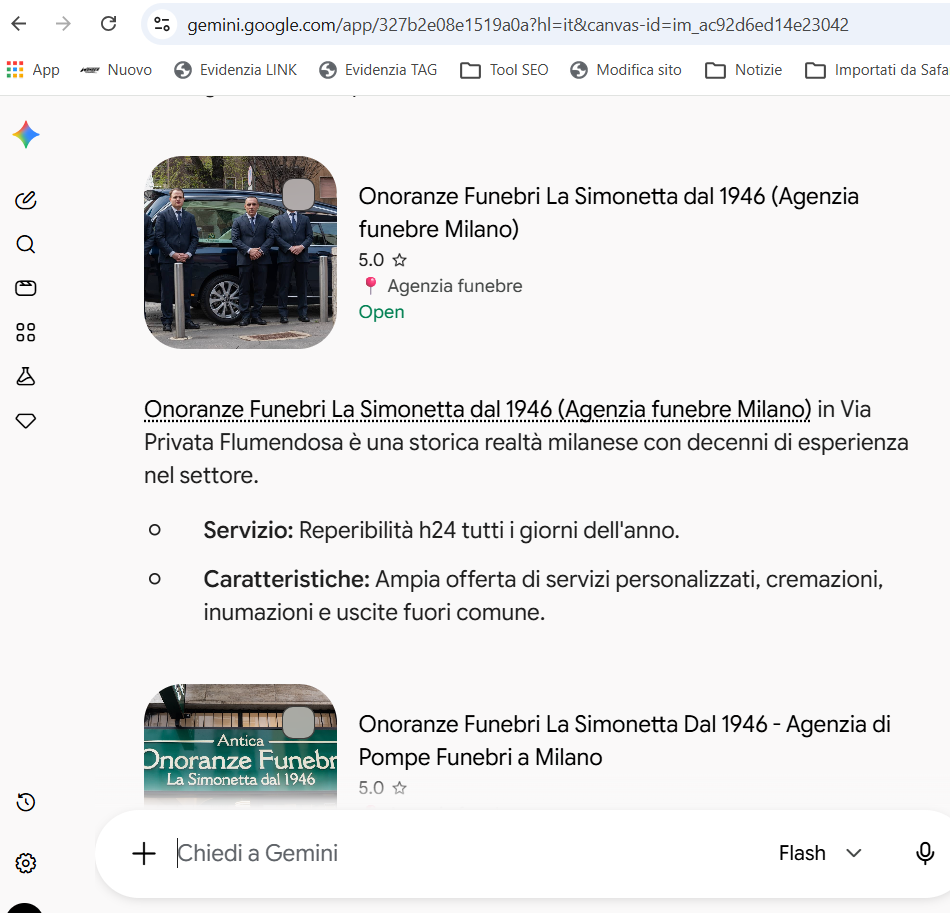 La Simonetta nelle risposte di Gemini sulle migliori onoranze funebri a Milano