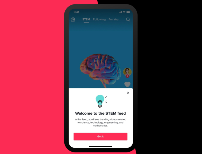 TikTok presenta il Feed STEM: contenuti sicuri ed educativi per adolescenti