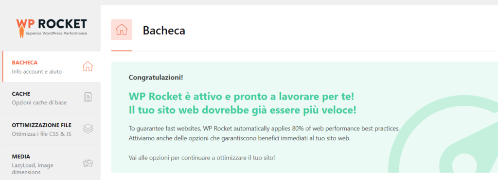 WP Rocket velocità SEO
